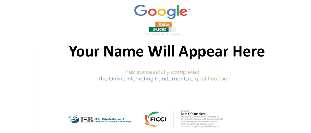 Google Digital Marketing Certification
